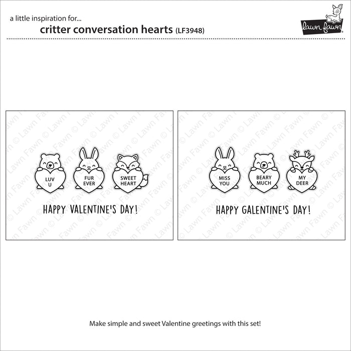 critter conversation hearts