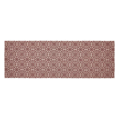 Custom House Burgundy Tan Jacquard Runner 12x36
