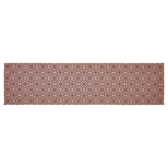 Custom House Burgundy Tan Jacquard Runner 12x48