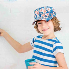 Daisy Gingham Cotton Cadet Cap for Small Heads - Sunny Dayz Hat Cap Sun N Sand Hats