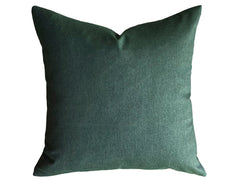 Dark Ivy Green Sunbrella Outdoor Pillow cover / Sunbrella Solid Pillow Cover - Annabel Bleu