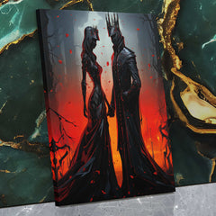 Dark Lords - Gothic Wall Art in Black Frame