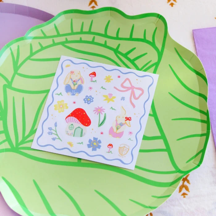 Daydream Society Bunnies In The Garden Overalls Sticker Sheets