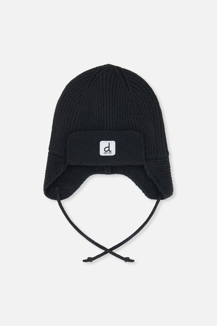 Deux Par Deux Baby Knit Hat in Anthracite