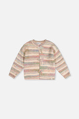Deux Par Deux Cardigan in Mauve Stripe