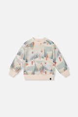 Deux Par Deux Fleece Sweatshirt in Vintage Ski
