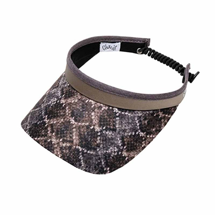 Diamondback Golf Sun Visor with Coil Lace by GloveIt Visor Cap GloveIt V263 Brown