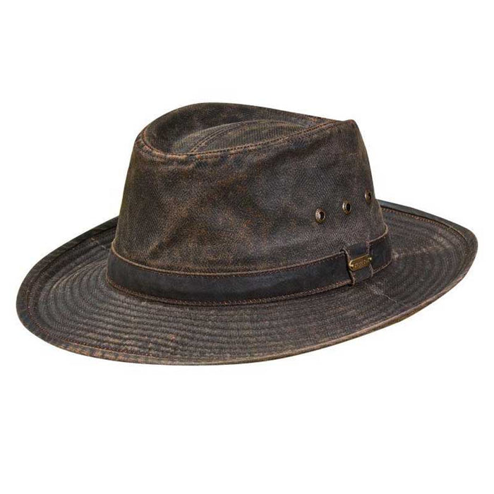 Distressed Cotton Tiller Hat - Stetson Legendary Hats Safari Hat Stetson Hats