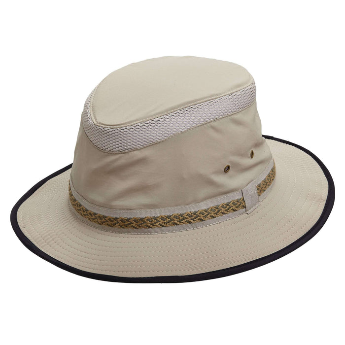 DPC Global Boonie with Embroidered Band Bucket Hat Dorfman Hat Co. MSmc313M Khaki S/M