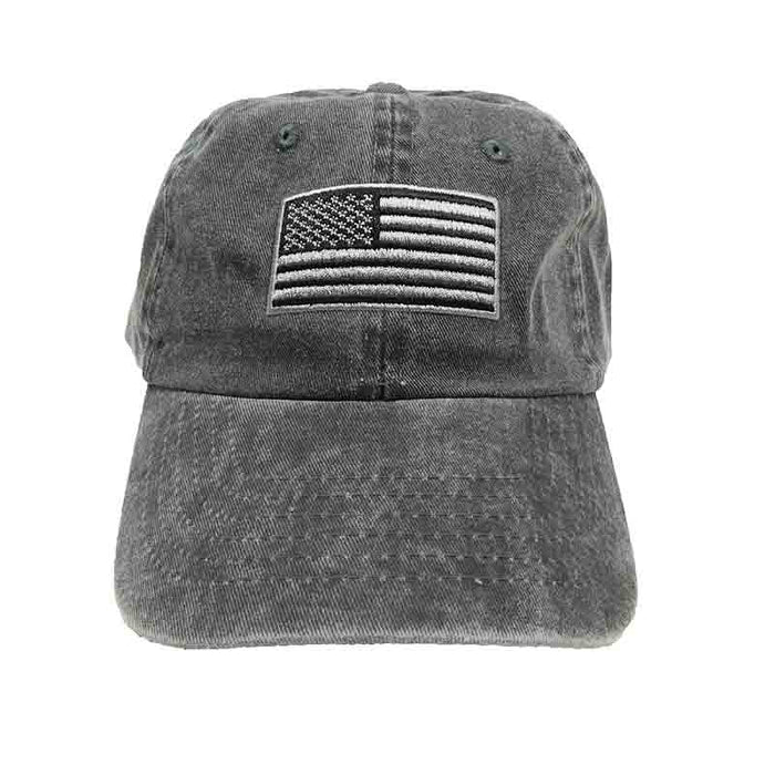 DPC Unstructured Cotton Cap with Faded USA Flag Cap Dorfman Hat Co.