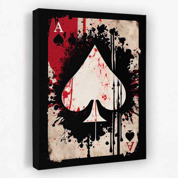 Dripping Ace of Spades - Ace Of Spades Canvas Wall Art