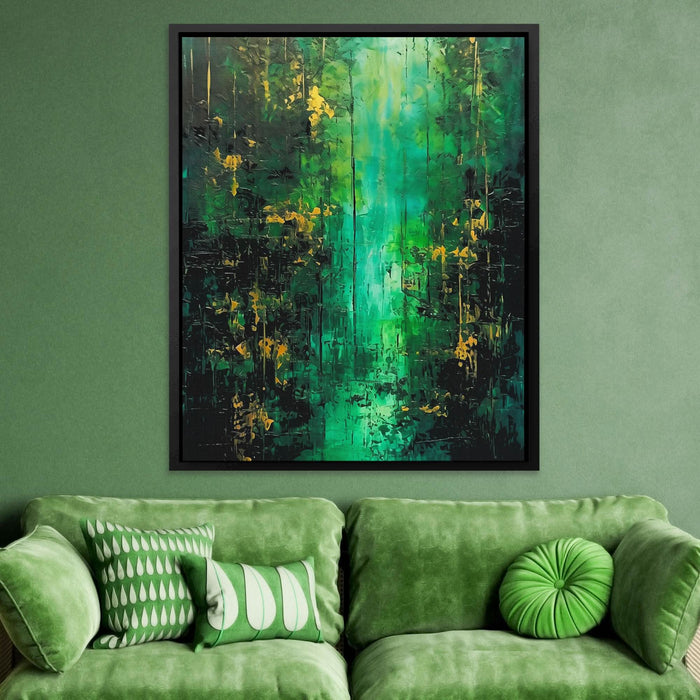 Emerald Mist - Large Abstract Canvas Print