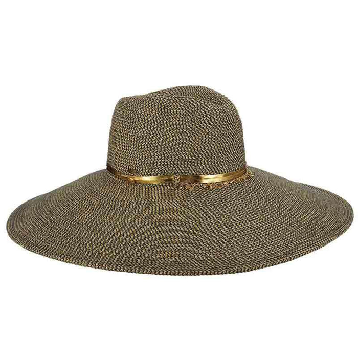 Extra Large Brim Summer Safari Hat with Metallic Accent - Scala Hats Safari Hat Scala Hats LP258NV Navy M/L (58 cm)