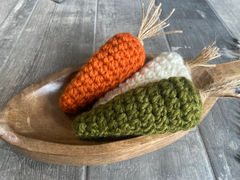 Farmhouse Crochet Carrot, Easter Decor, Fresh Spring Home: Twine / White