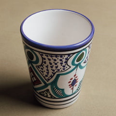 Fez Blue Green Cup - Moroccan Dinnerware - Benisouk