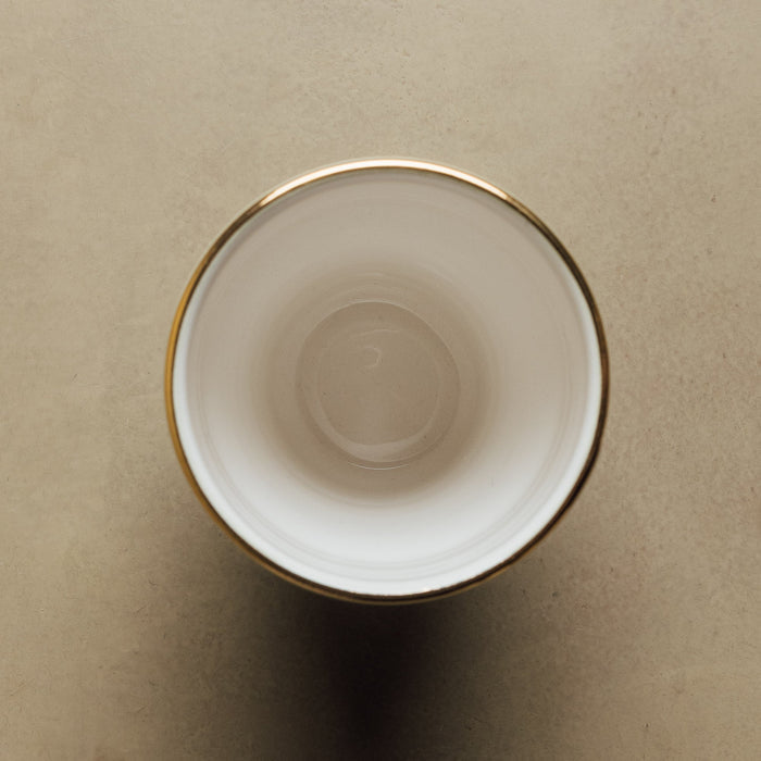 Fez Green Cup - Moroccan Dinnerware Adorned with 12 Carat Gold Accents - Benisouk