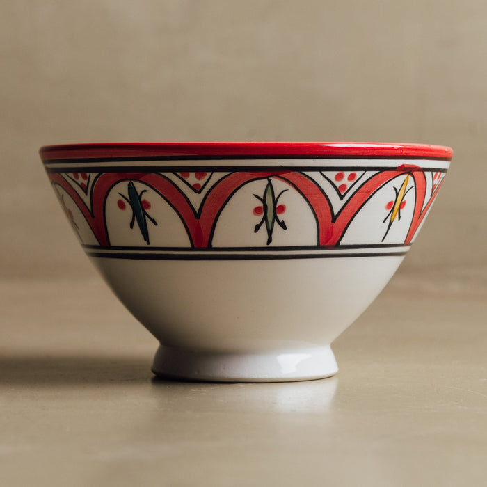 Fez Red Bowl - Moroccan Dinnerware - Benisouk