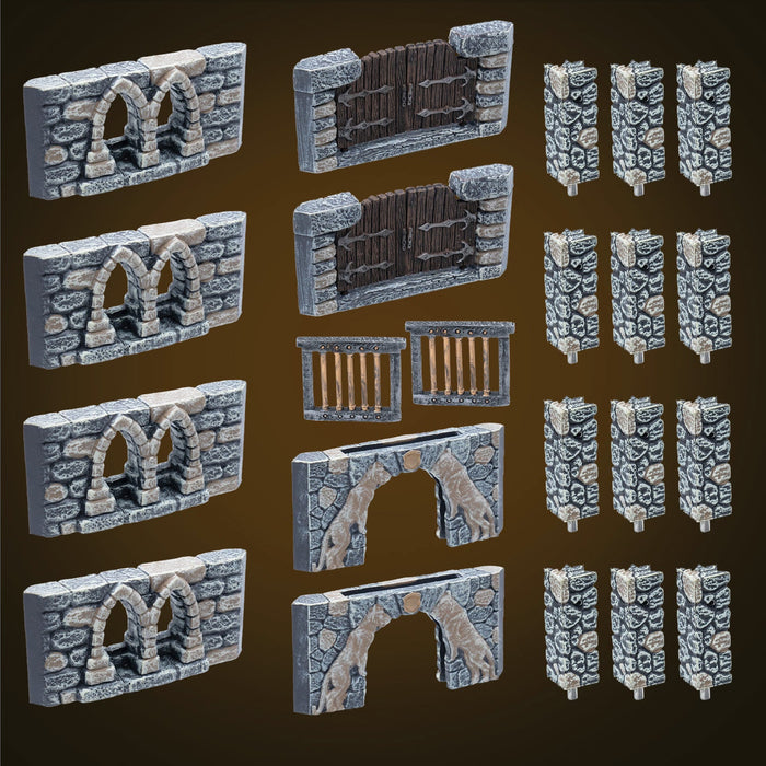 Fieldstone Core - Cathedral Walls & Posts (Unpainted)