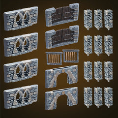 Fieldstone Core - Cathedral Walls & Posts (Unpainted)