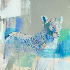 Fierce in Taupe painting Teil Duncan - Christenberry Collection