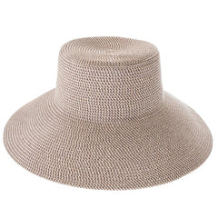 Flex Weave Straw Flat Top Bucket Hat - Boardwalk Style Wide Brim Hat Boardwalk Style Hats DA1356-TAUP Taupe OS (57 cm)