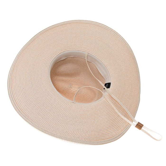 Flex Weave Straw Gardening Hat with Chin Strap - Boardwalk Style Safari Hat Boardwalk Style Hats