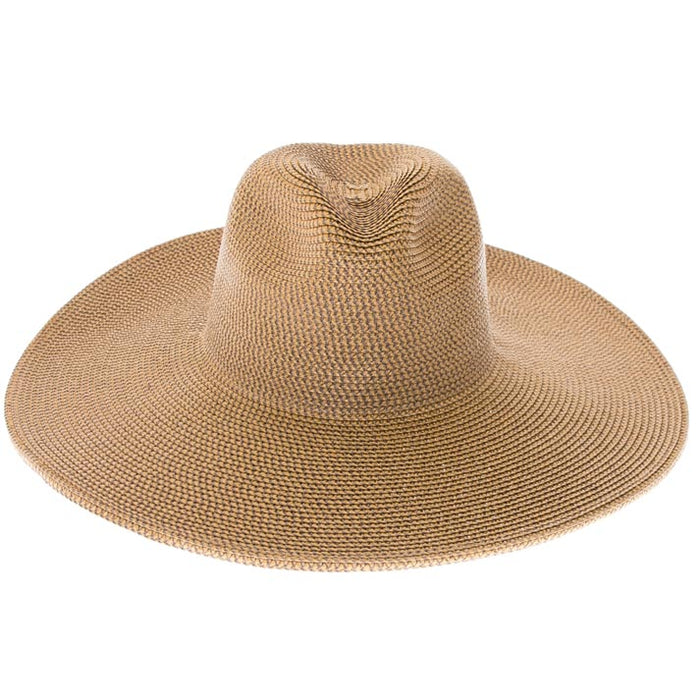Flex Weave Straw Gardening Hat with Chin Strap - Boardwalk Style Safari Hat Boardwalk Style Hats DA1351-LBN Light Brown OS (57 cm)