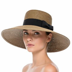 Flex Weave Straw Lampshade Style Hat - Boardwalk Style Wide Brim Hat Boardwalk Style Hats