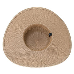 Flex Weave Straw Wide Brim Beach Hat - Boardwalk Style Wide Brim Sun Hat Boardwalk Style Hats