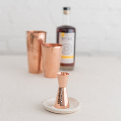 Fluted Copper Jigger
