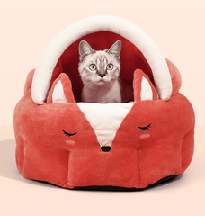 Gadget Gerbil Fox Shaped Cat Bed