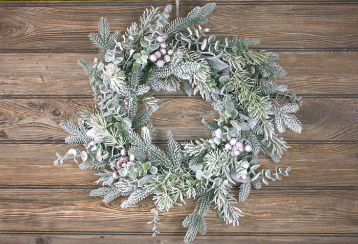 Frosty Berry 20in Wreath