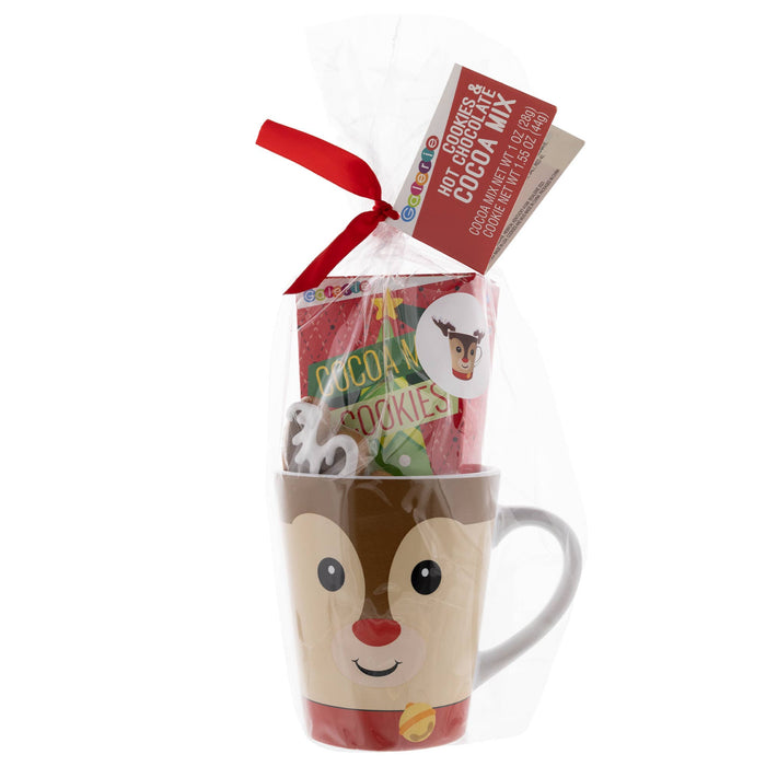 Galerie Christmas Mug with Hot Cocoa Mix and Cookies Assort