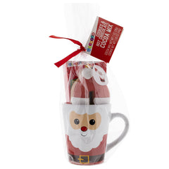 Galerie Christmas Mug with Hot Cocoa Mix and Cookies Assort