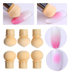 Gem ombré sponge nail tool set