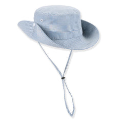 Gingham Cotton Bucket Hat with Chin Strap - Sun 'N' Sand Hats Bucket Hat Sun N Sand Hats