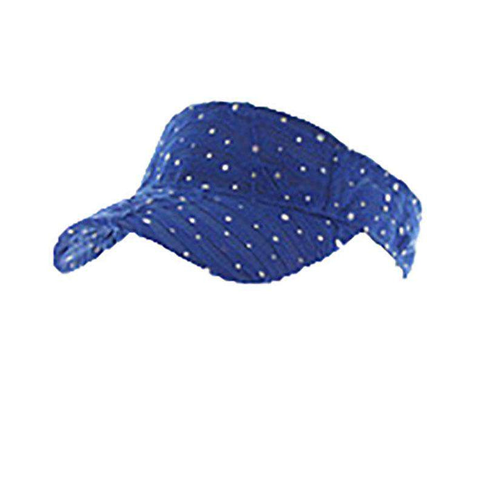 Glitter Stripe Jersey Sun Visor Visor Cap Something Special LA HTC589rb Royal Blue