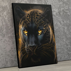 Glowing Panther - Wall Art in Black Frame