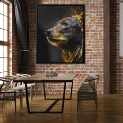 Golden Bear - Black Bear Canvas Print