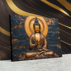 Golden Buddhist Statue - Luxury Wall Art