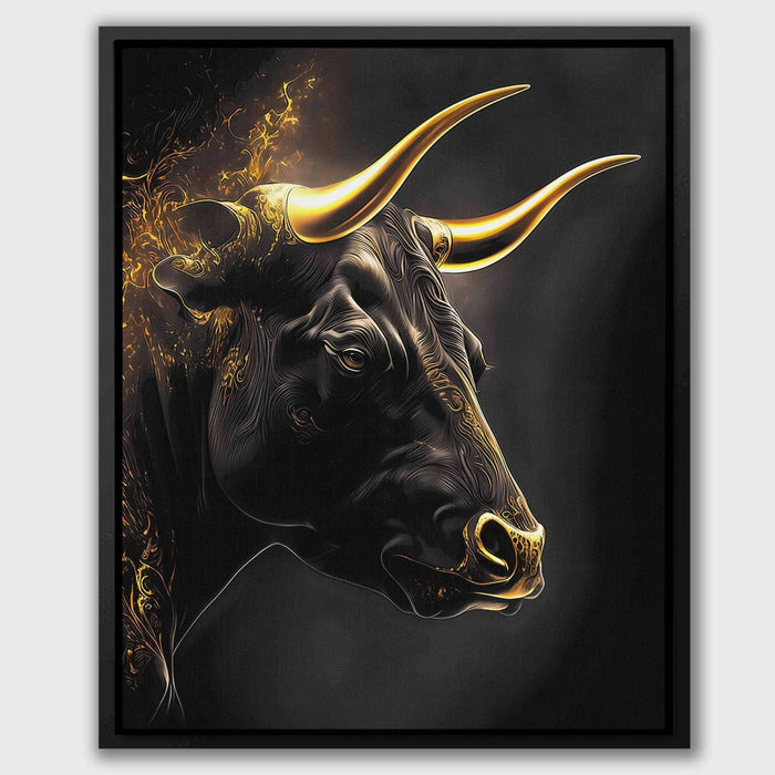 Golden Bull and Bear - Animals Art for Living Room