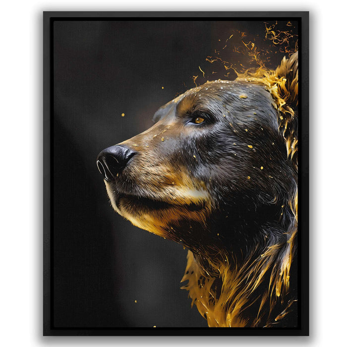 Golden Bull and Bear - Canvas Wall Art