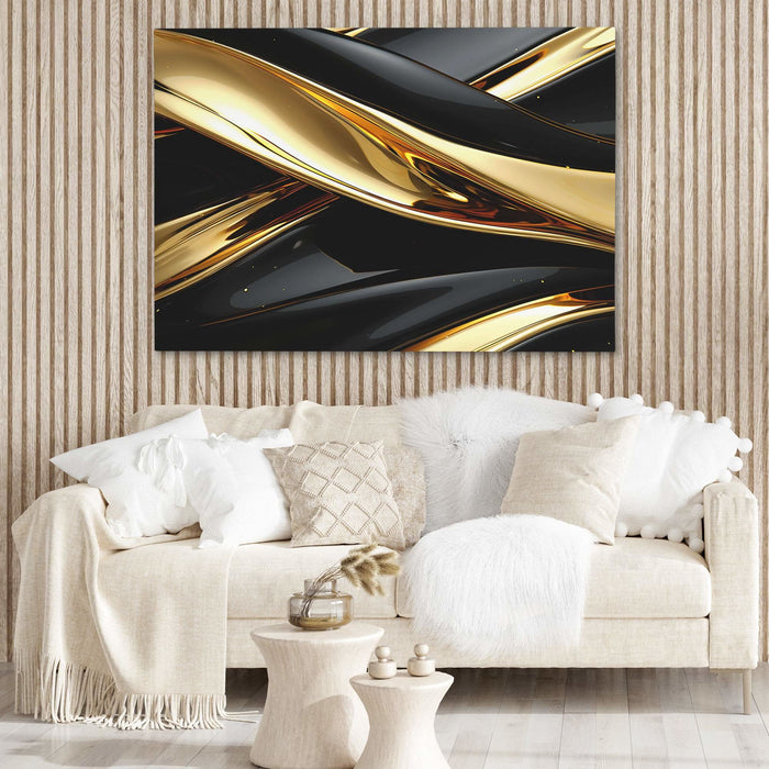 Golden Glimmer - Large Minimalist Canvas Print