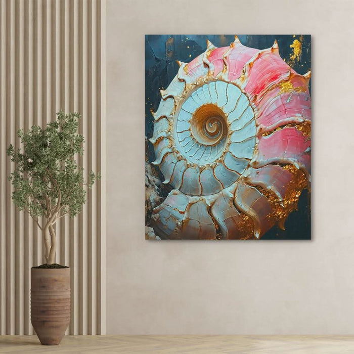 Golden Ratio - Pink Oceanic Canvas Print