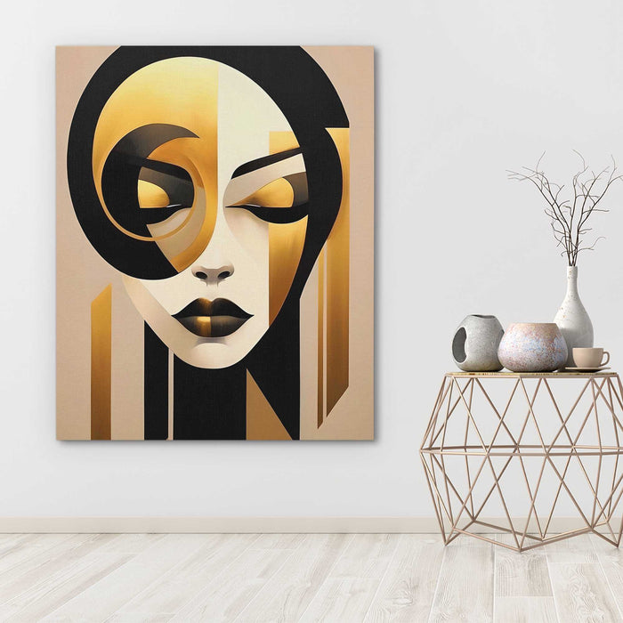 Golden Vision - Beige Canvas Print