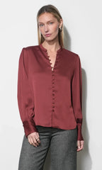 Greylin Josette Button Blouse in Rust