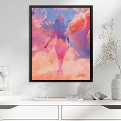 Guardian Angel - Wall Art in Black Frame