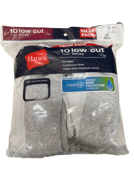 Hanes Men's Low Cut Socks - 10PK - Slightly Imperfect