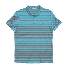 Heathered Drift Perf Polo (Horizon/Hydro/White)