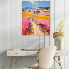 Heavenly Pastures - Abstract Wall Art in Black Frame